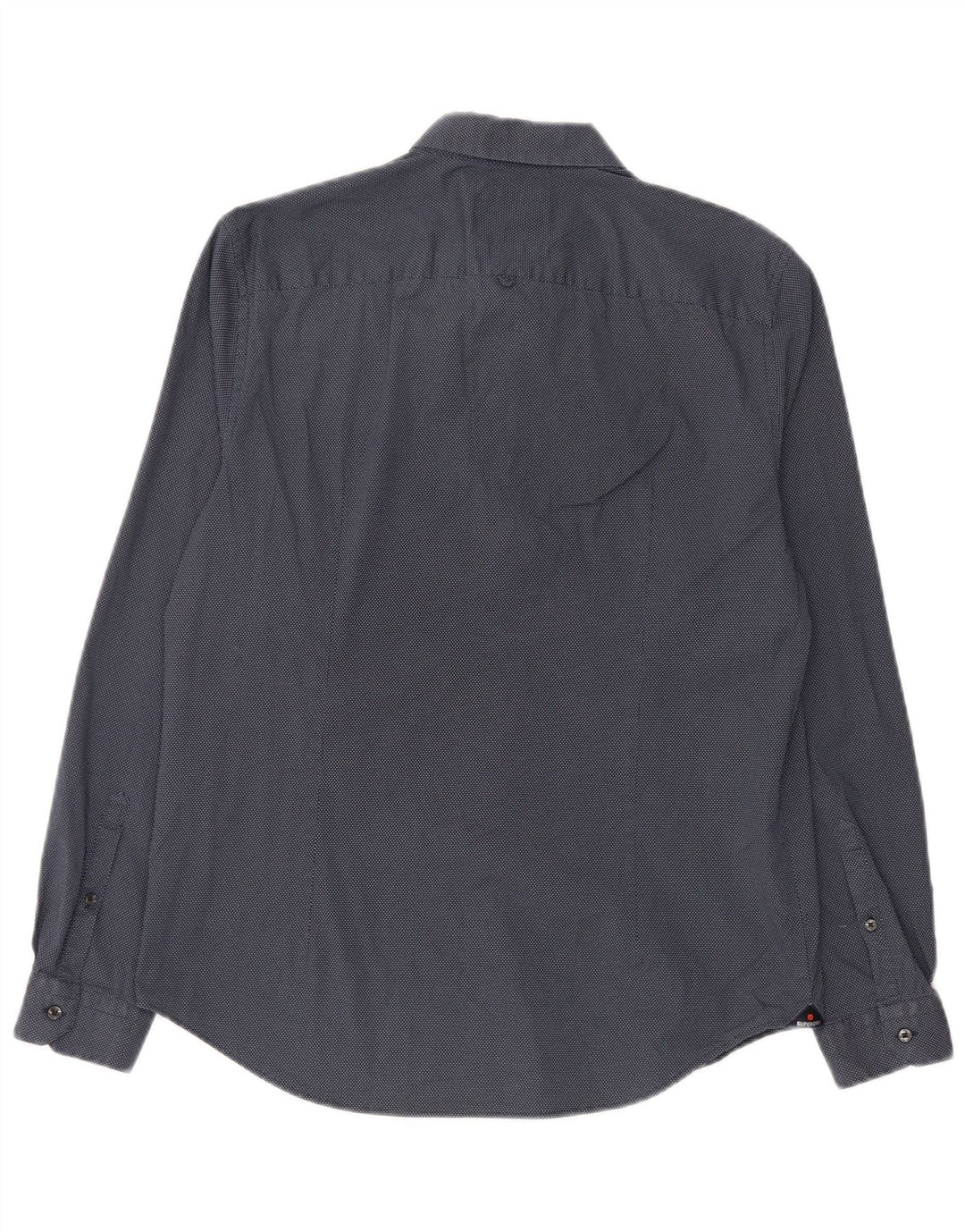 Superdry Slim Fit-skjorte til mænd Stor marineblå plettet bomuld