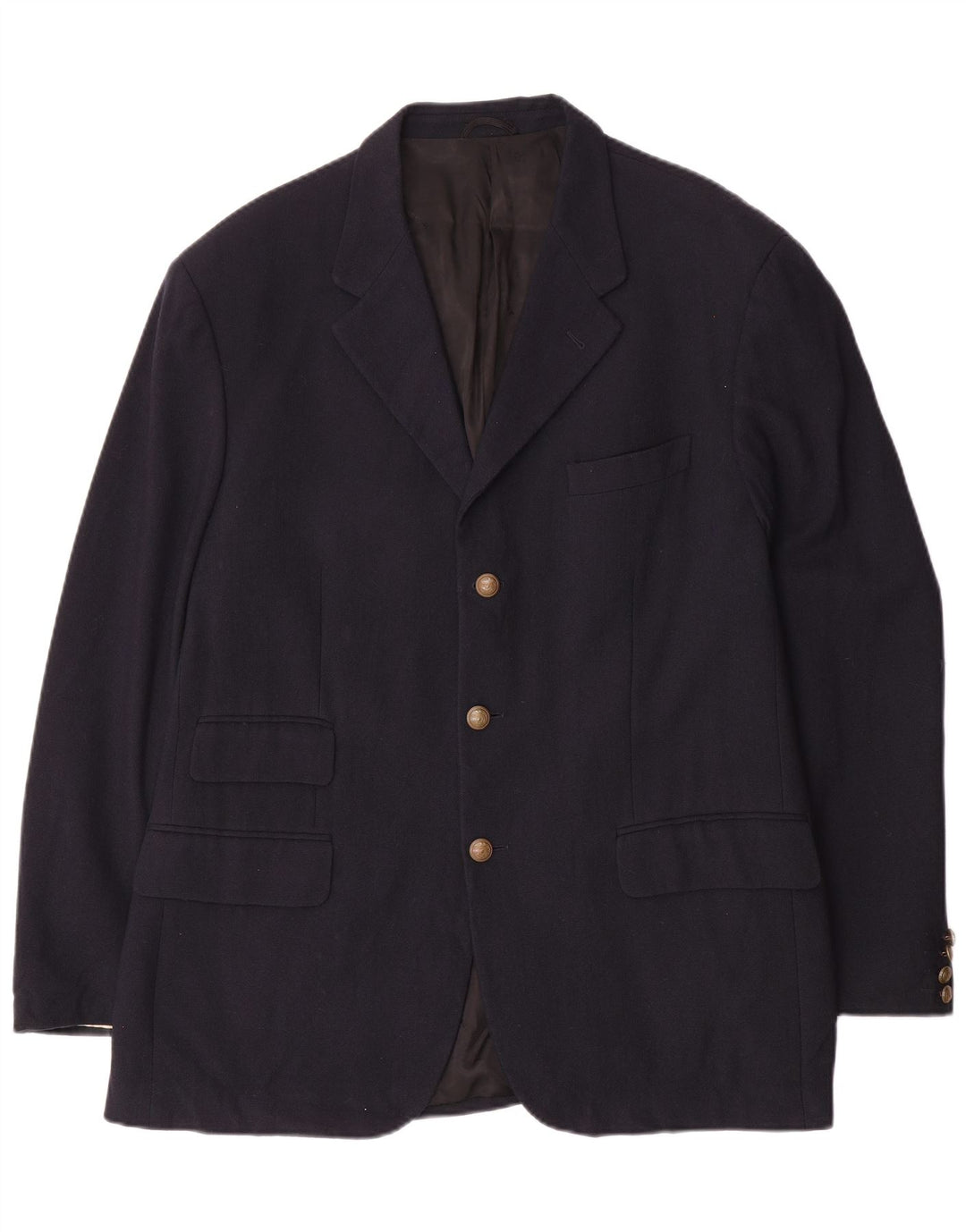 Brooksfield Herre 3-knaps blazerjakke UK 40 Stor marineblå uld
