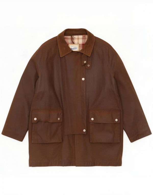 Gas Dame Oversized vokset bomuldsjakke UK 14 Medium Brun