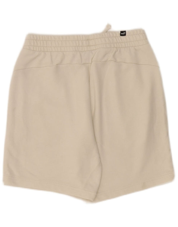 Puma Graphic Sports Shorts til kvinder UK 12 Medium White Bomuld