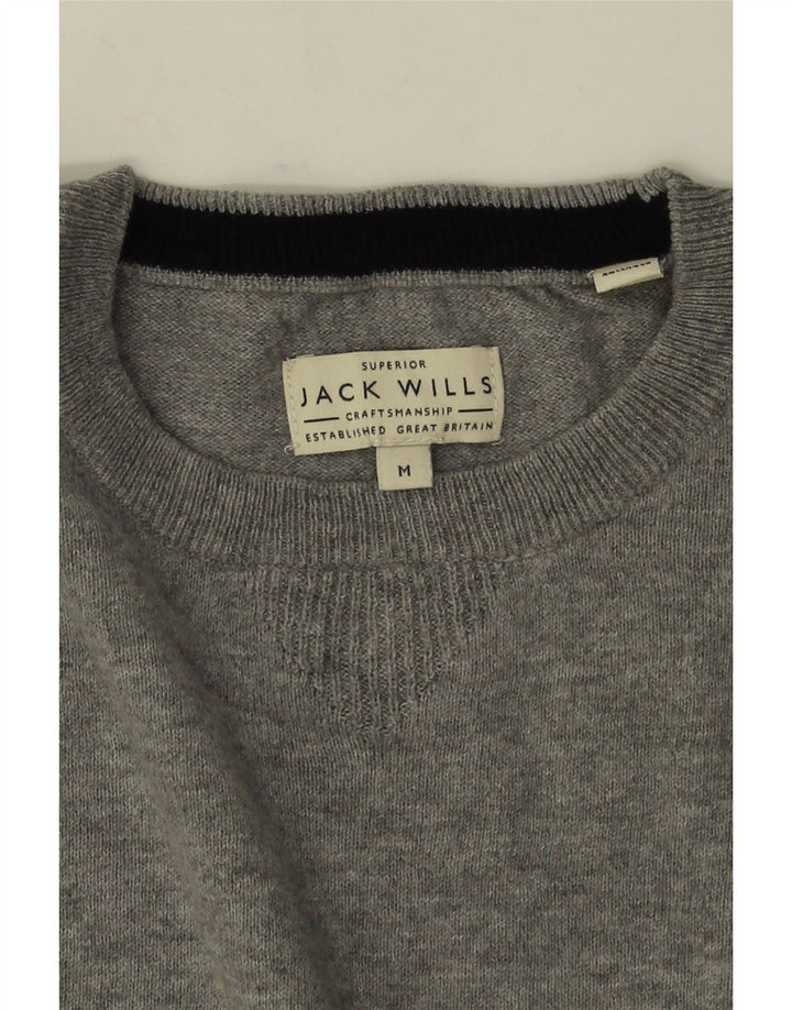 Jack Wills Herre Crew Neck Jumper Sweater Medium Grey Bomuld