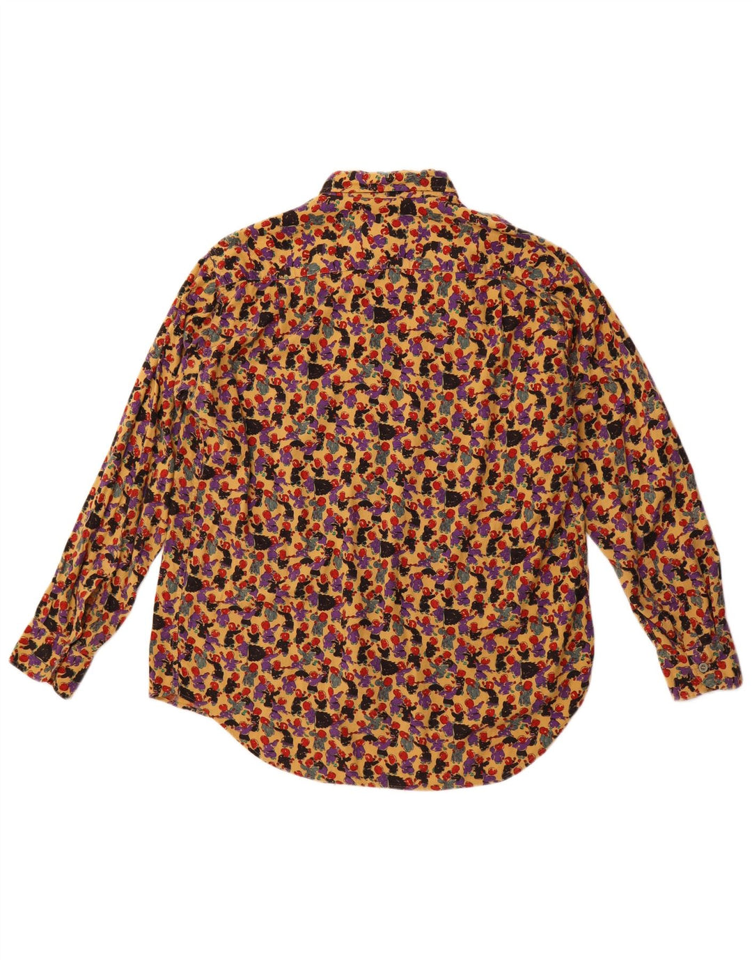 VINTAGE Herre abstrakt mønster skjorte lille flerfarvet