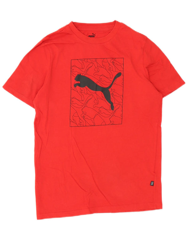 Puma Herre Grafisk T-Shirt Top Lille Rød Bomuld