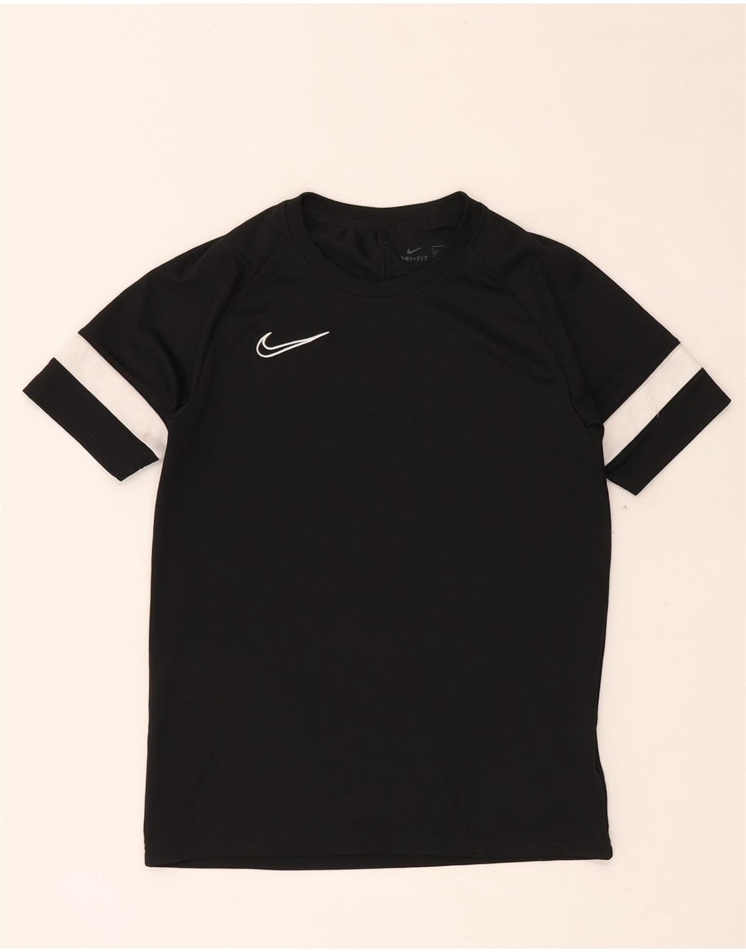 NIKE Dri Fit T-Shirt Top 12-13 år Stor sort farveblok