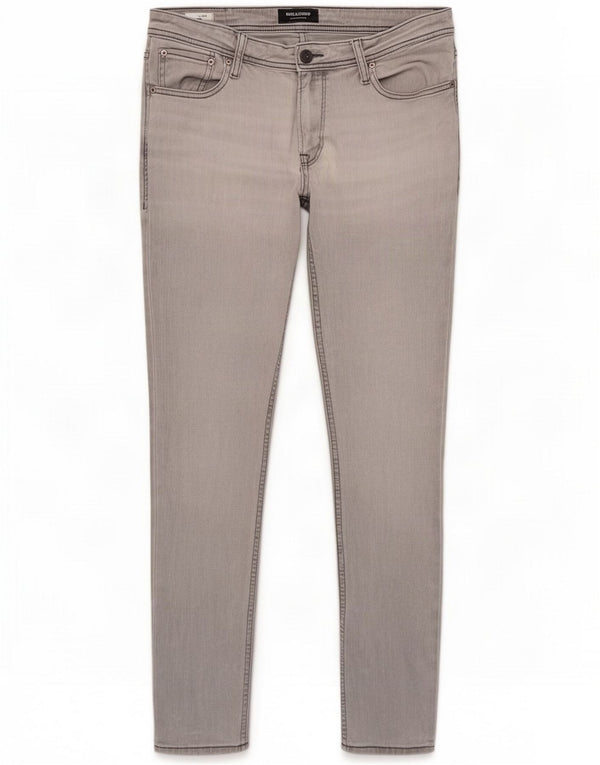 Jack & Jones Herre Liam Skinny Jeans W34 L34 Grå Bomuld