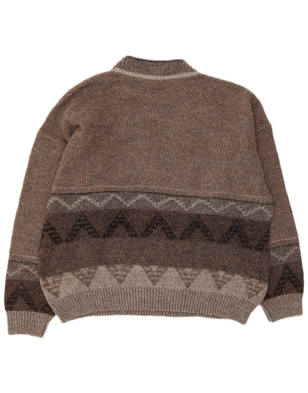 Pitti Herre Turtle Neck Jumper Sweater XL Grå Geometrisk Akryl