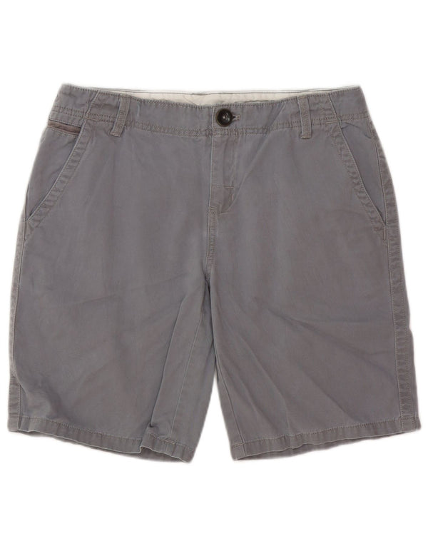 Eddie Bauer Womens Chino Shorts US 8 Medium W30 Grey Cotton