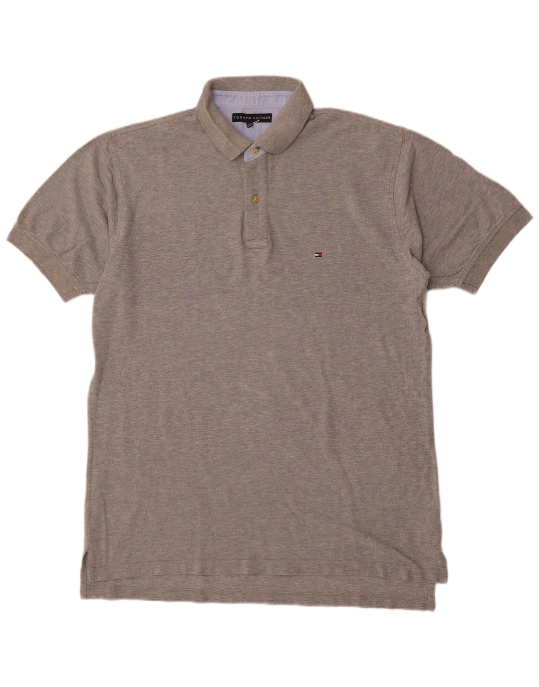 Tommy Hilfiger Herre Polo Shirt XL Grå Bomuld