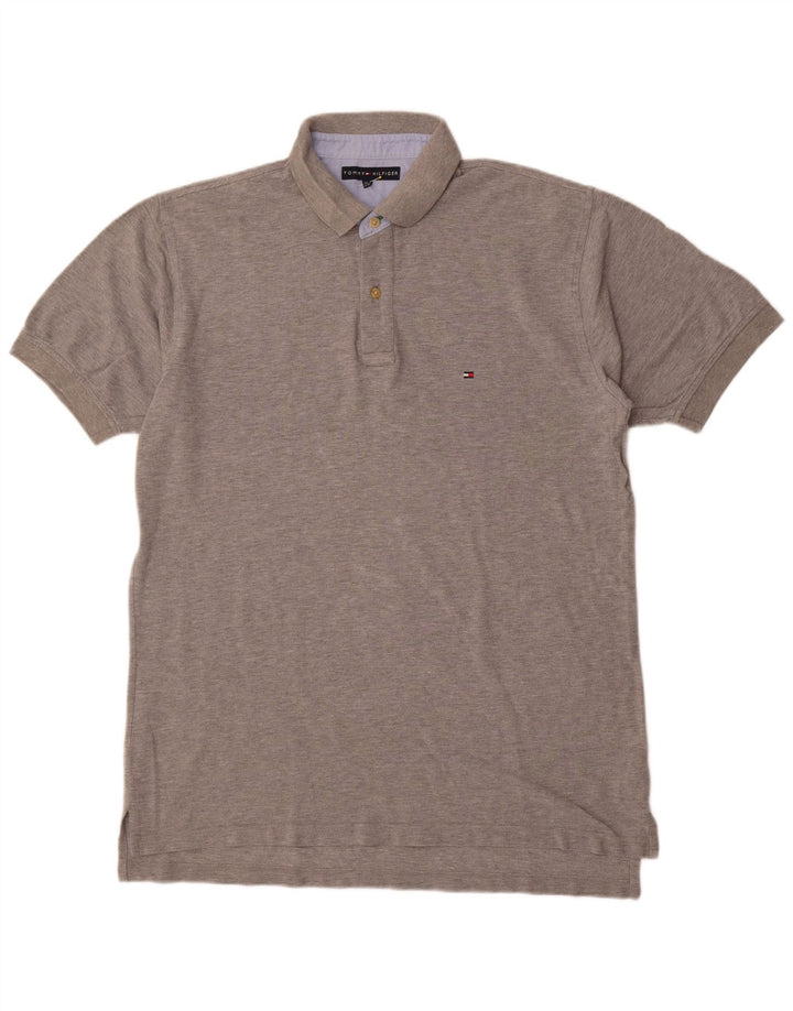Tommy Hilfiger Herre Polo Shirt XL Grå Bomuld