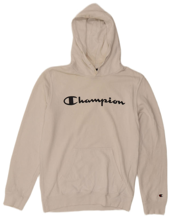 Champion Herre grafisk hættetrøje Jumper Medium White