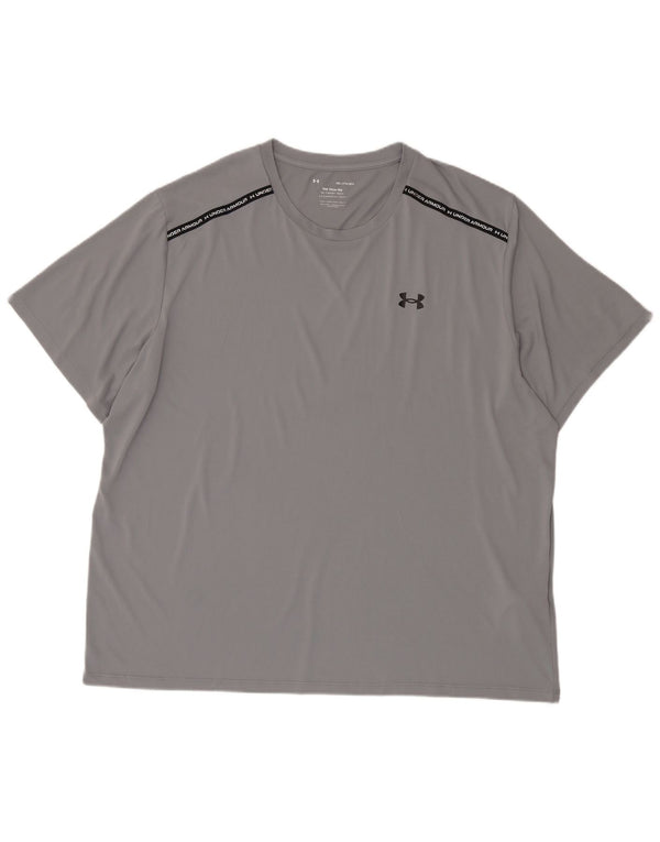 Under Armour Mens Graphic T-Shirt Top 3XL Grey Polyester