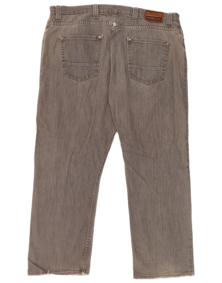 Marks & Spencer Herre Blue Harbor Straight Jeans W40 L29 Grå Bomuld