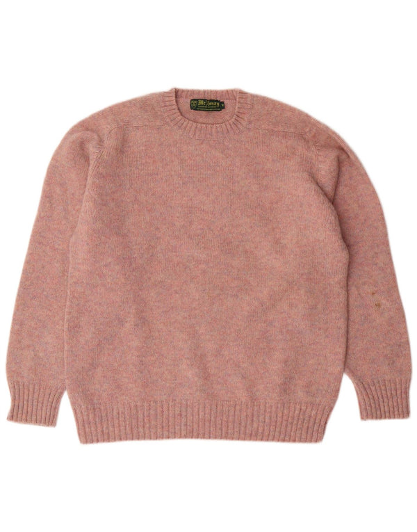 MC Kenzy Herre Crew Neck Jumper Sweater Medium Pink Uld