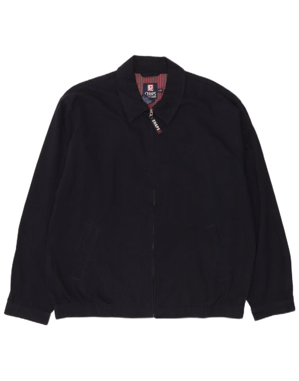 Chaps Herre Bomber Jacket UK 40 Large Navy Blue Cotton