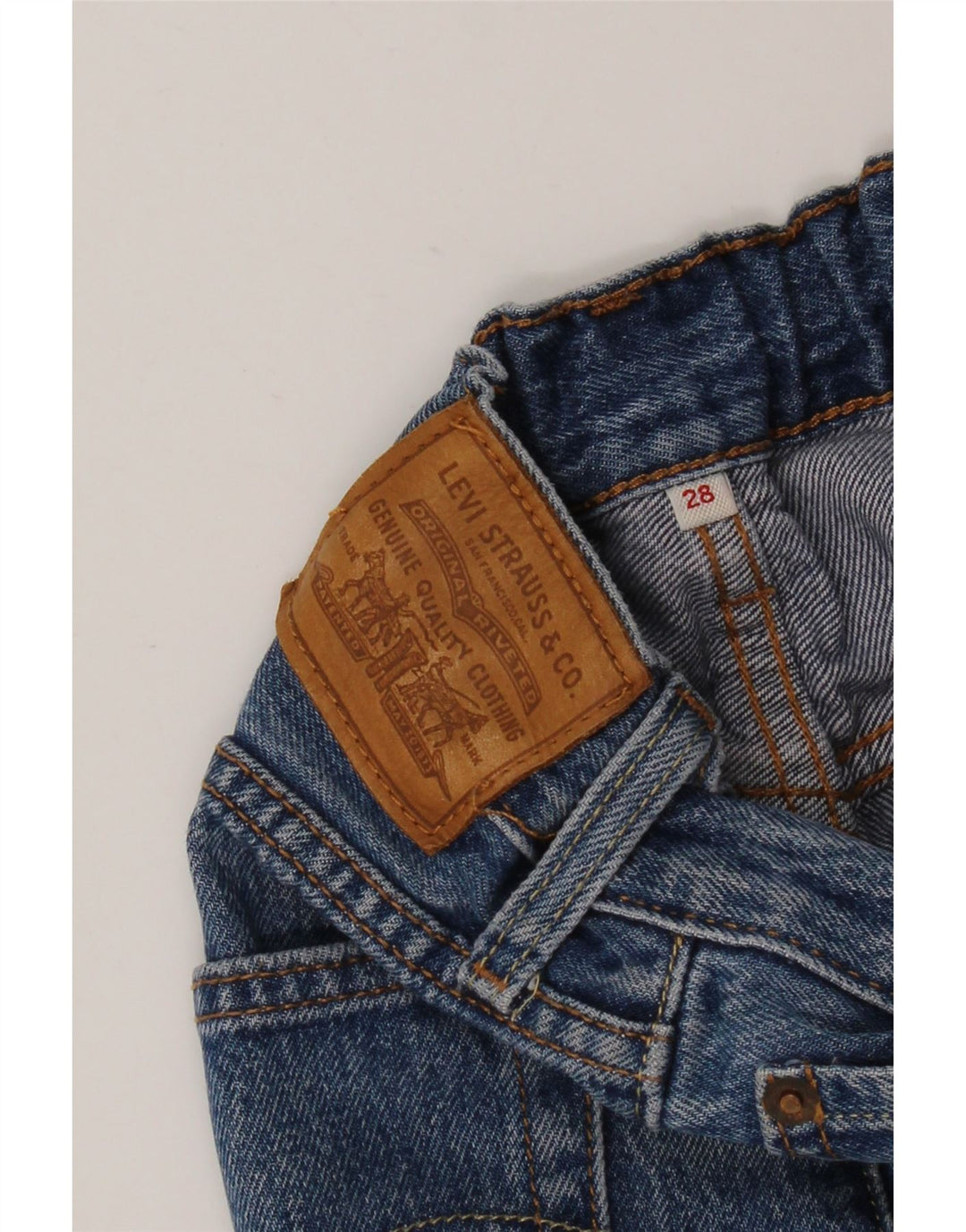 LEVI'S Mini-denimnederdel til kvinder W28 Medium Blue