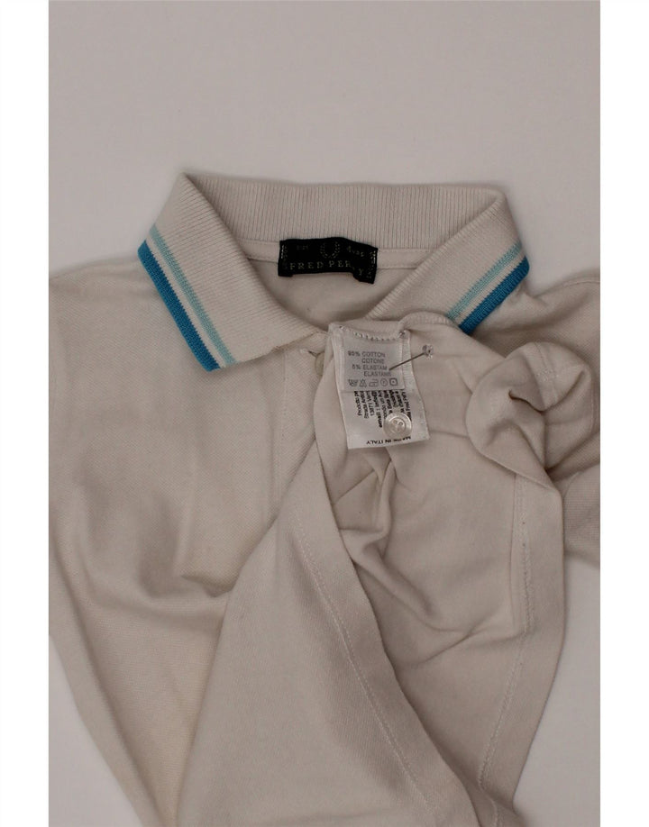 Fred Perry Boys Polo Shirt 3-4 Years Off White Bomuld