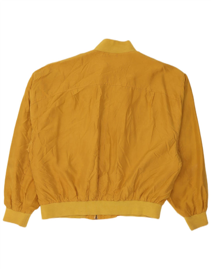 Jockey Herre Bomber Jacket UK 40 Large Yellow Silk