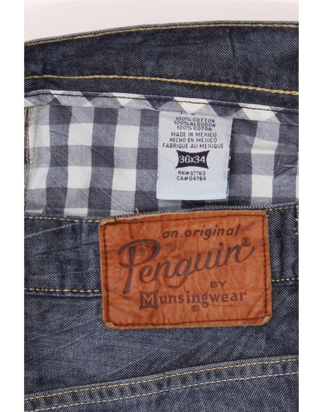 Penguin Herre Slim Jeans W36 L34 Blå Bomuld