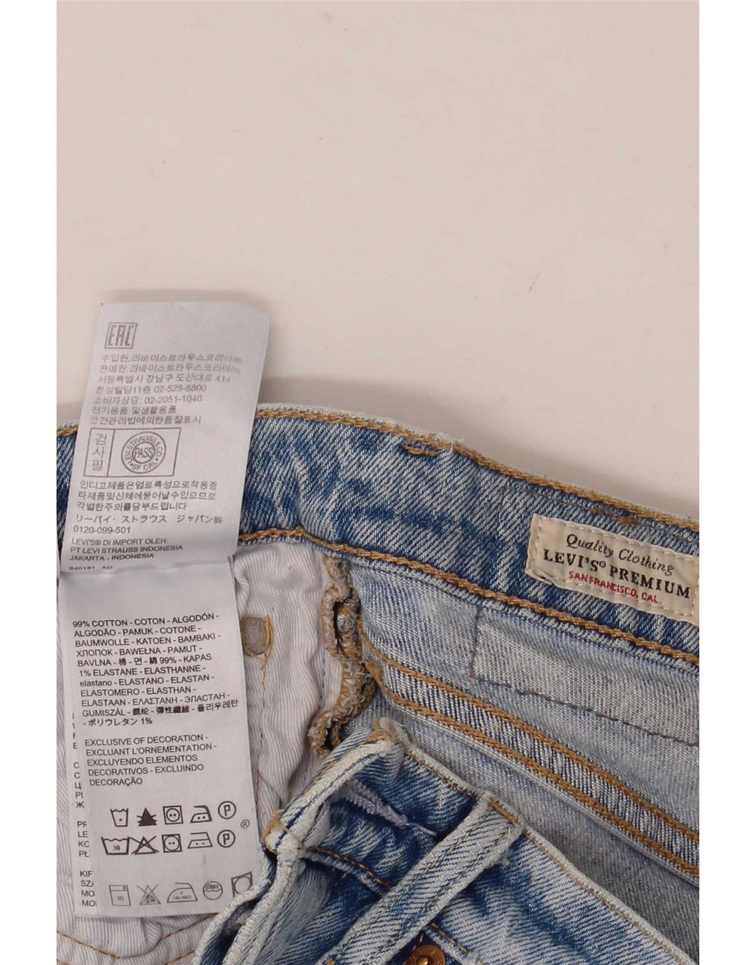 Levi's Slim Jeans til kvinder W25 L30 blå bomuld
