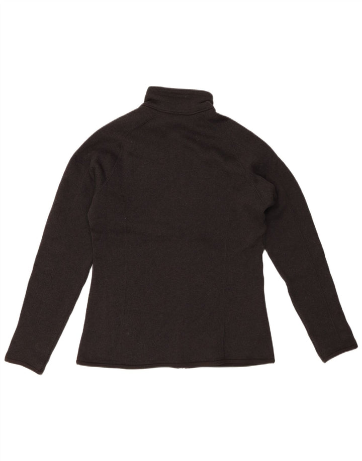 PATAGONIA Træningsdragt topjakke til kvinder UK 14 Medium Sort Polyester