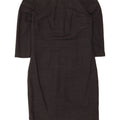 Boden Dame 3/4 ærmet Regular Sheath Dress UK 12 Medium Grey Uld