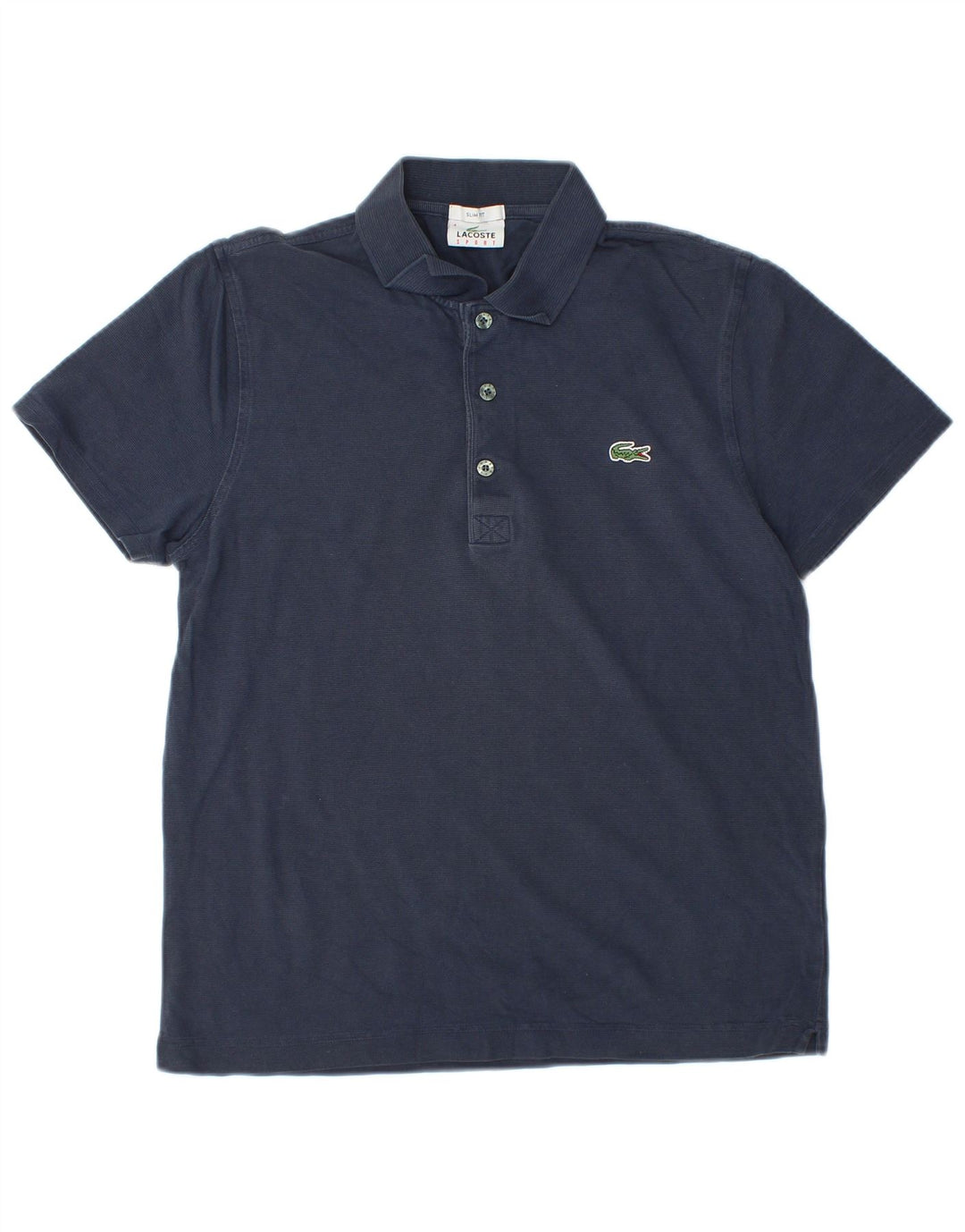 LACOSTE Herre Slim Fit Polo Shirt Størrelse 4 Medium Marineblå Bomuld