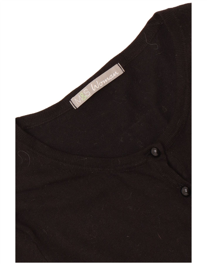 Marks & Spencer Dame Cardigan Sweater UK 8 Small Black