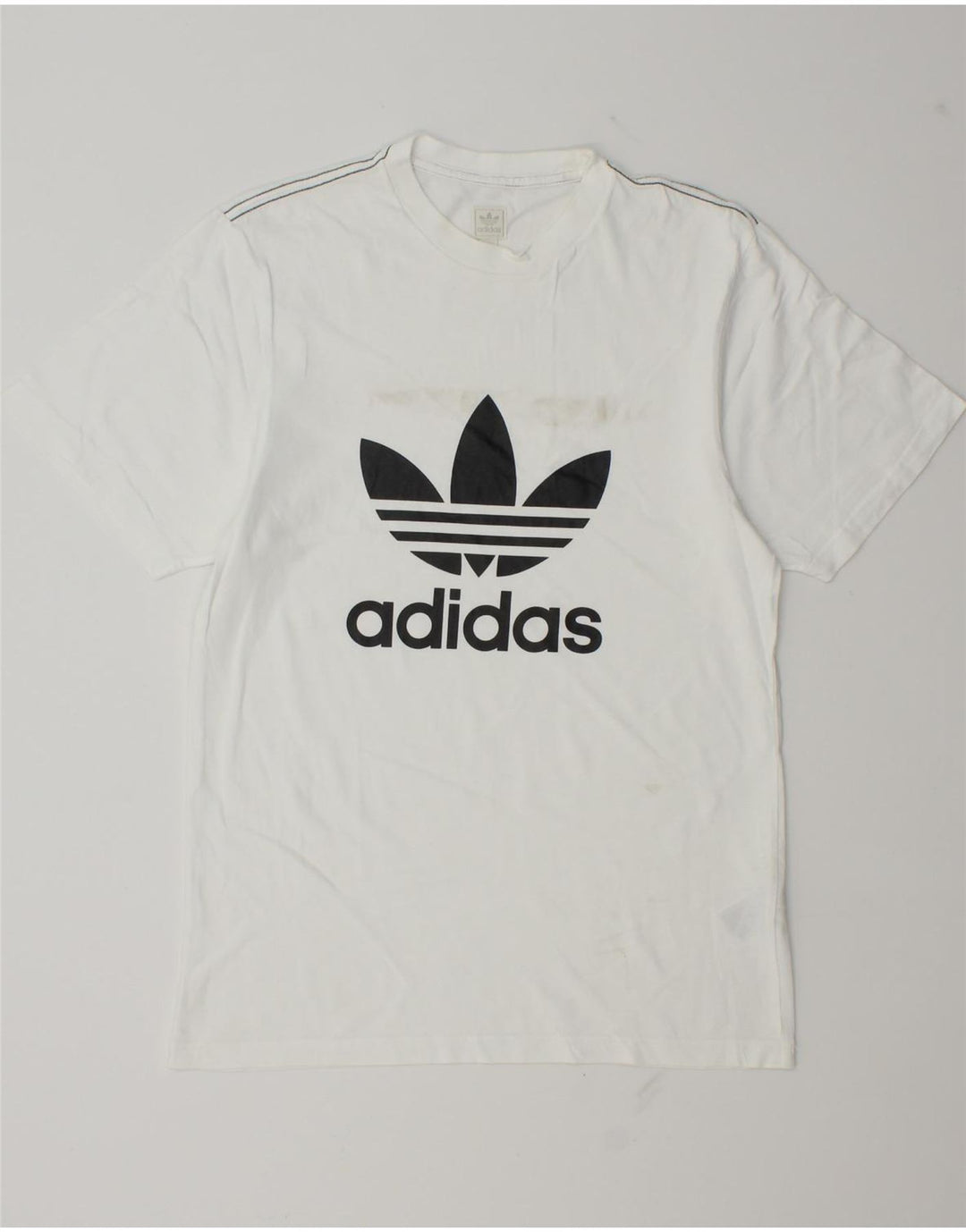 Adidas Grafisk T-shirt top til mænd, lille hvid bomuld