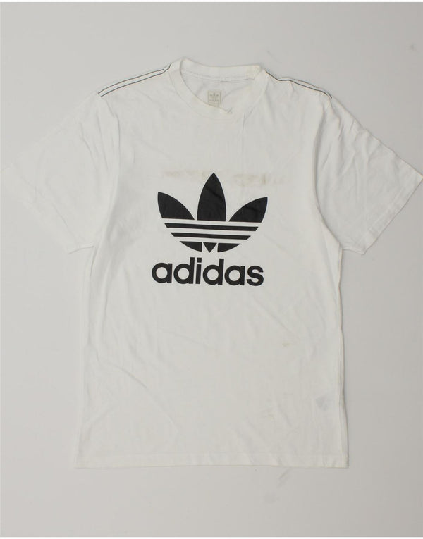 Adidas Grafisk T-shirt top til mænd, lille hvid bomuld