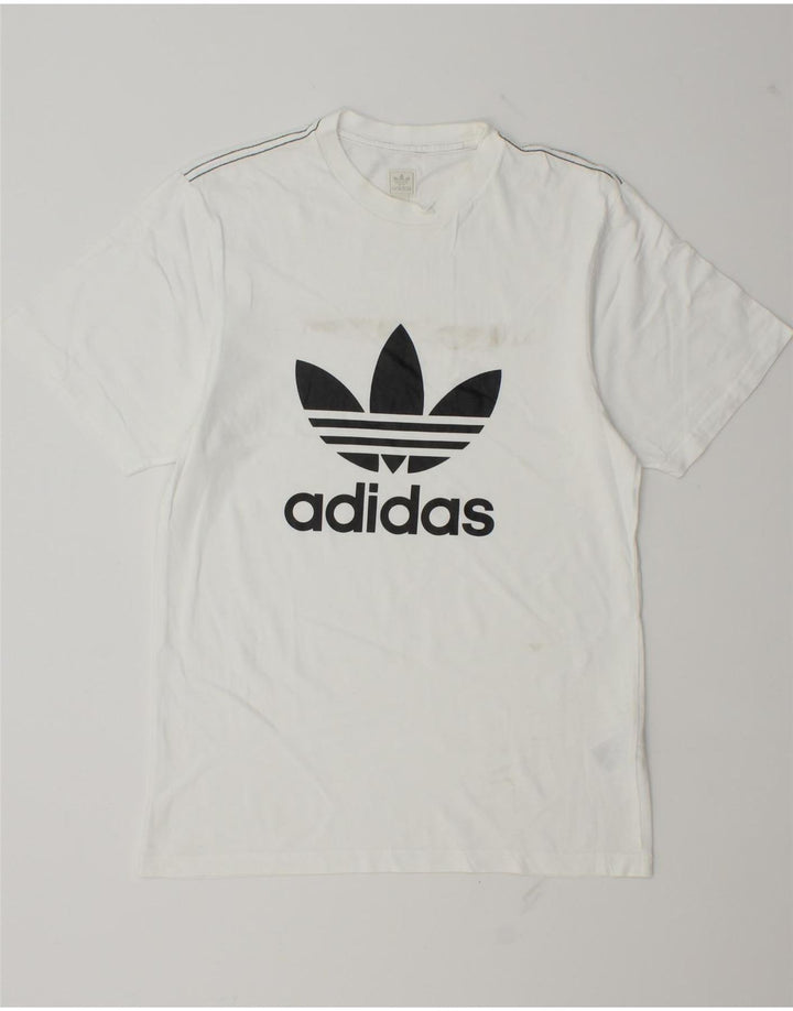 Adidas Grafisk T-shirt top til mænd, lille hvid bomuld