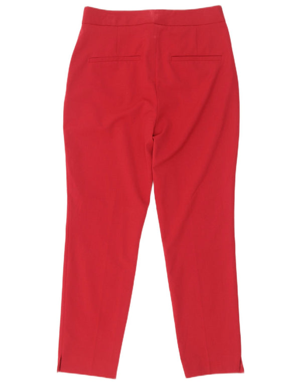 Zara Dame Slim Chino Bukser EU 36 XS W26 L26 Rød Polyester