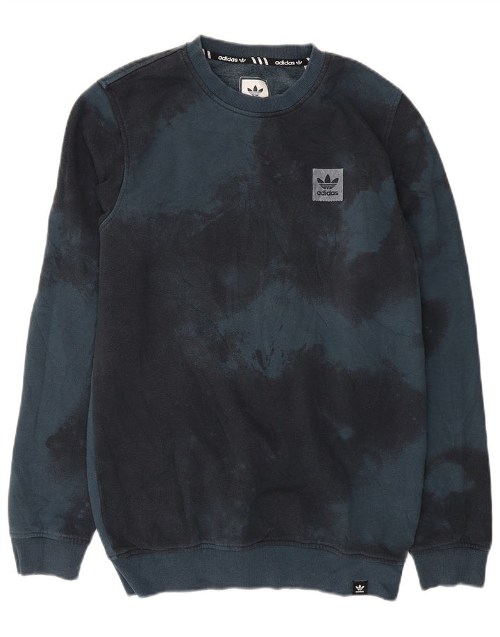 Adidas Herre Sweatshirt Jumper Small Blue Tie Dye Bomuld
