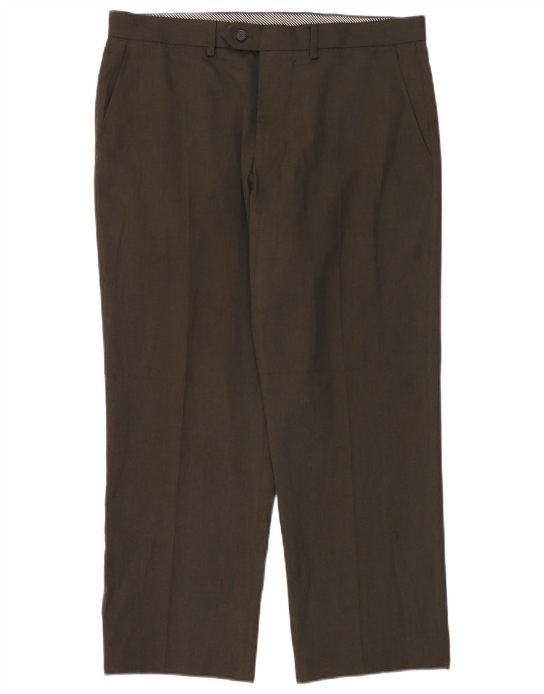 Marks & Spencer Straight Suit Bukser til mænd W36 L29 brun polyester