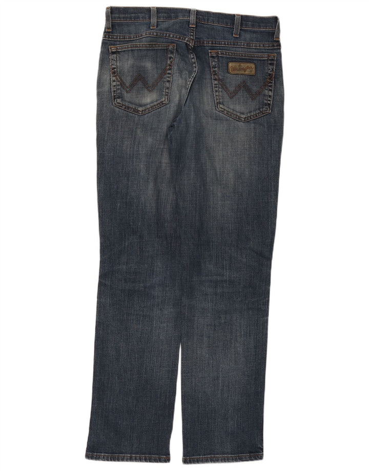 WRANGLER Herre Texas Stretch Straight Jeans W34 L32 Blå Bomuld