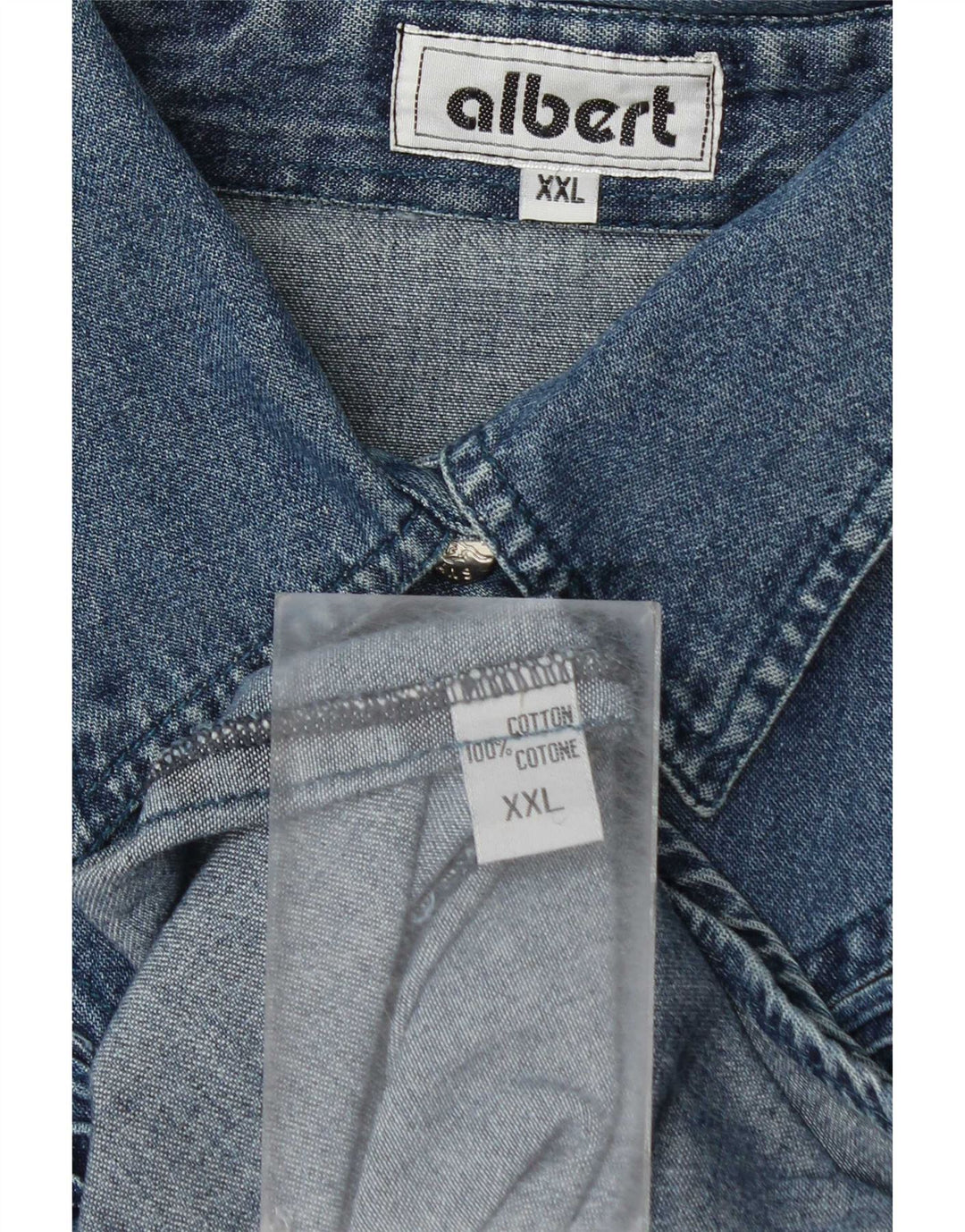 Albert Dame Denim Shirt UK 20 2XL Blå Bomuld