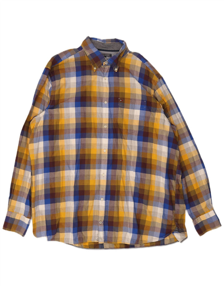 Tommy Hilfiger Herre høj Regular Fit skjorte 2XL flerfarvet ternet bomuld
