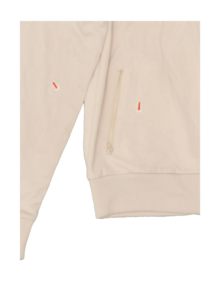 PUMA Womens Oversized Tracksuit Top Jacket UK 10 Small Beige Polyester | Vintage Puma | Thrift | Second-Hand Puma | Used Clothing | Messina Hembry 