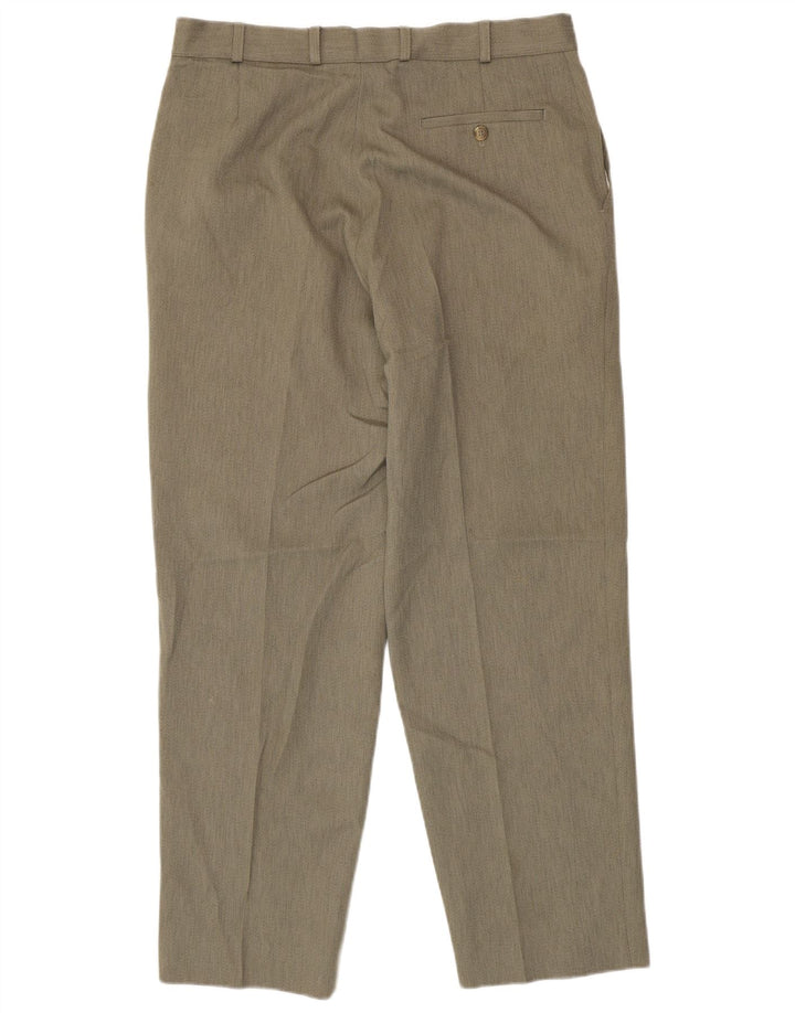 Marks & Spencer Straight Chino-bukser til mænd W36 L31 Grå polyester