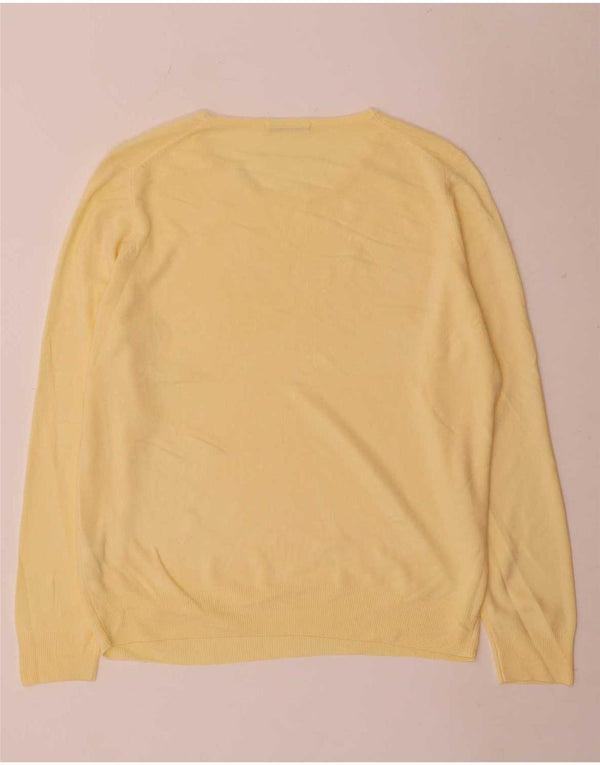 Marks & Spencer Dame Boat Neck Jumper Sweater UK 18 XL Gul Akryl
