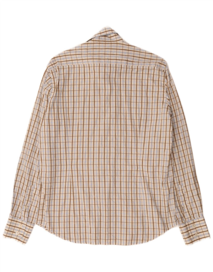 Ted Baker herreskjorte str. 3 Medium Beige ternet bomuld