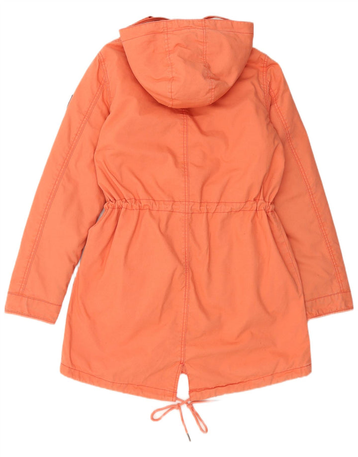 TOMMY HILFIGER Dame Oversized hættejakke UK 10 Small Orange