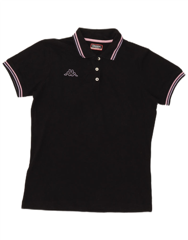 Kappa Dame Polo Shirt UK 20 2XL Sort