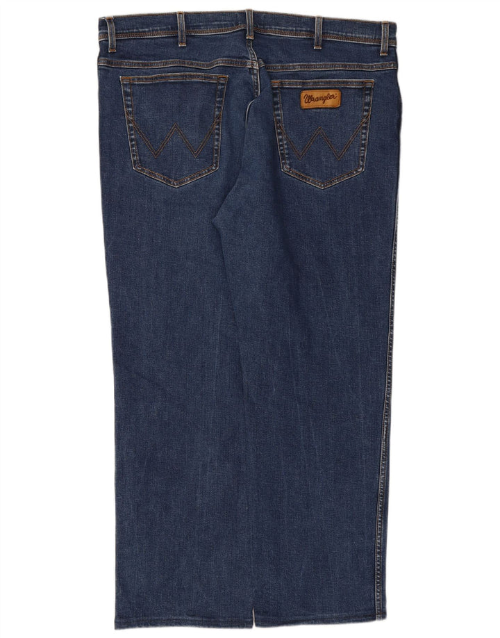 WRANGLER Herre Texas Straight Jeans W42 L29 Blå Bomuld