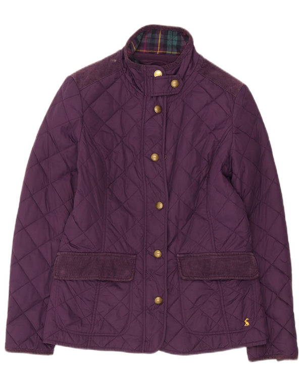 Joules Quiltet jakke til kvinder UK 10 Small Purple Polyester