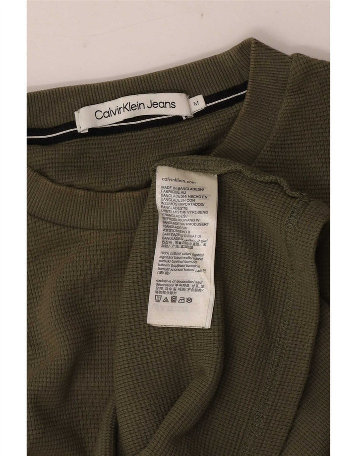 Calvin Klein Jeans Herre Grafisk Top Langærmet Medium Khaki Bomuld