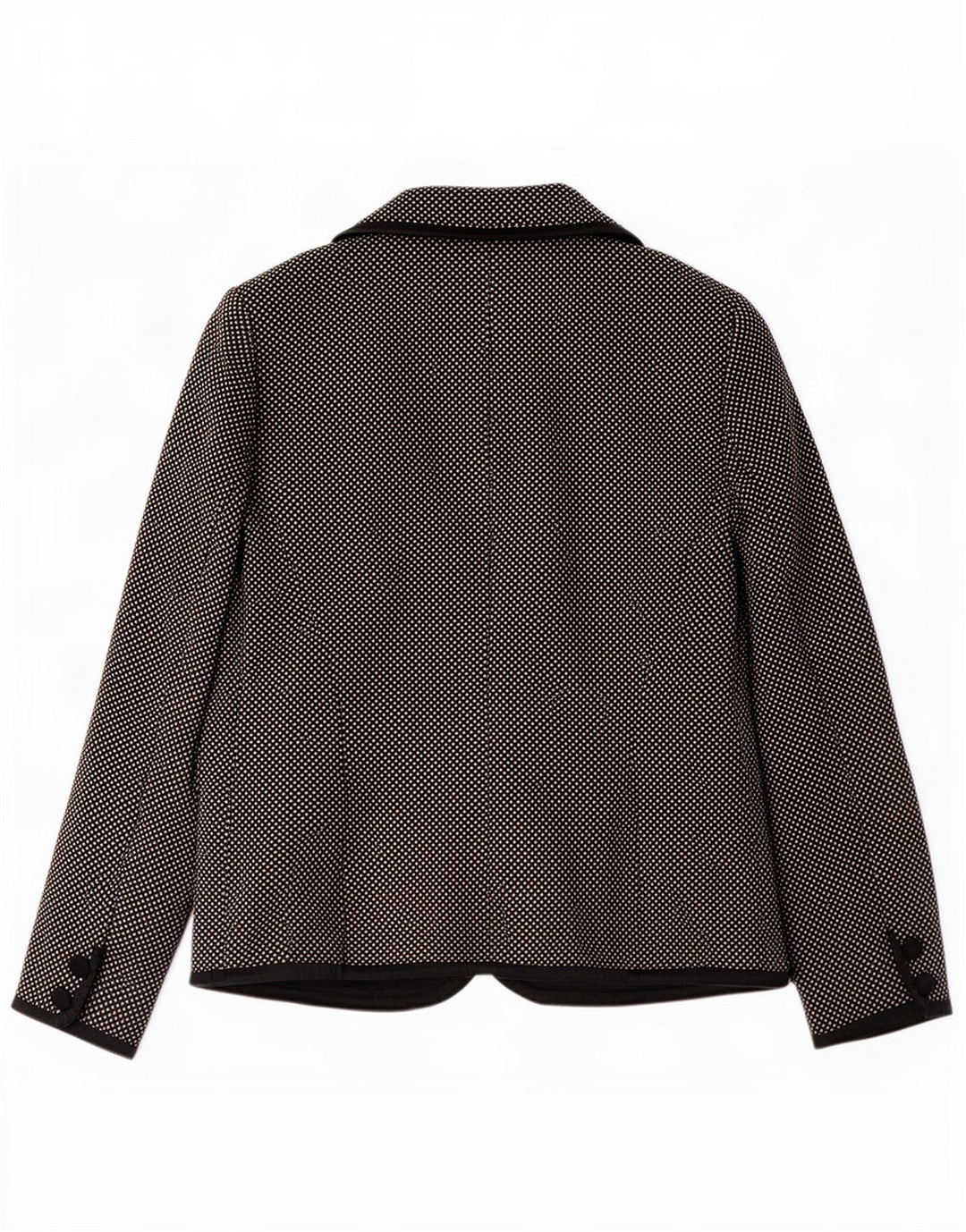 Luisa Spagnoli Dame 3-knaps blazerjakke UK 10 Small Black Flecked Wool