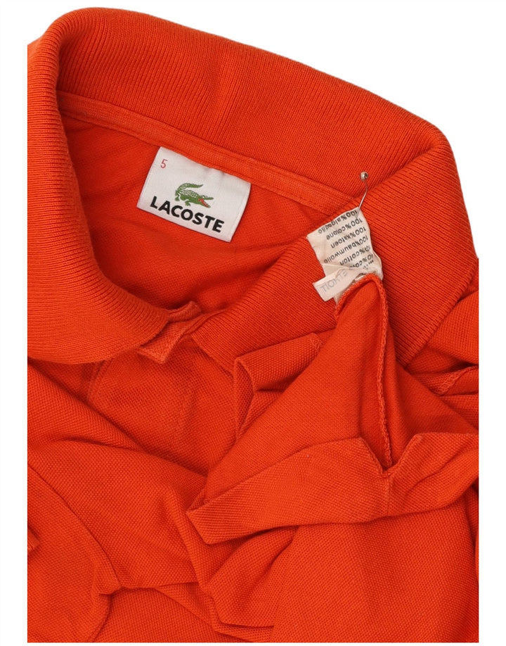 LACOSTE Poloskjorte til mænd størrelse 5 Large Orange Bomuld