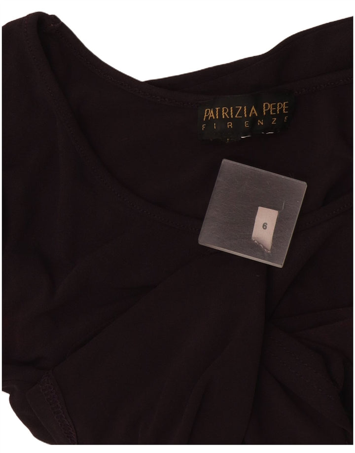 Patrizia Pepe Dame Top Langærmet US 6 Medium Burgundy