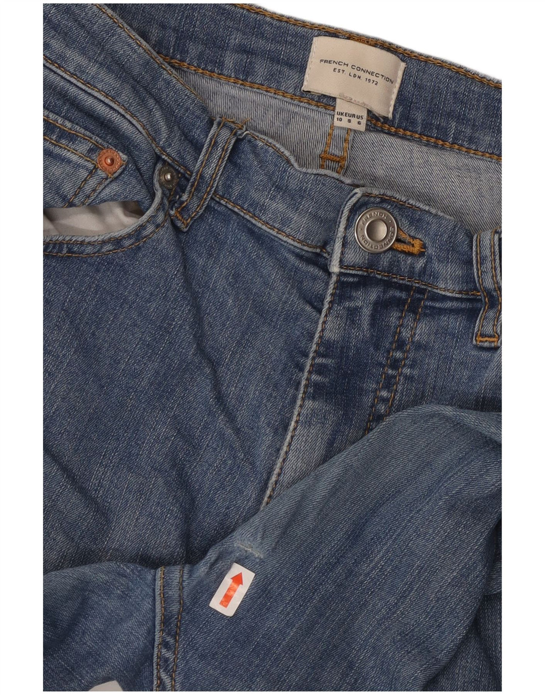 FRANSK FORBINDELSE Dame Skinny Jeans UK 10 Small W28 L30 Blue