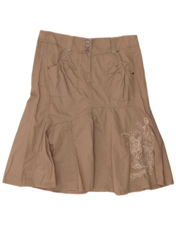 Marks & Spencer Trompetnederdel til kvinder UK 16 Large W34 Beige Bomuld